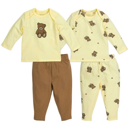 Meyco Pyjama Teddy Bear - Set van 2 - Soft Yellow