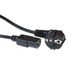 ACT Cordon d'alimentation - CEE 7/7 Mâle (Angulaire) - C13 - 2m - Noir - AK5015
