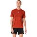 ASICS T-shirt de course à pied sans couture Homme Rigide Rouge foncé, Taille L