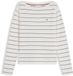 Tommy Hilfiger Pull Tricot Femme Coton Mélangé Ivoire/Bleu Marine S