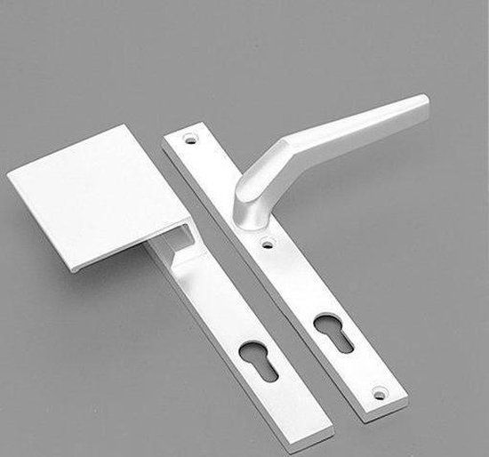 AMI Deurbeslag PC 92 Chroom RVS/Aluminium Rechthoek Met Cilindergat