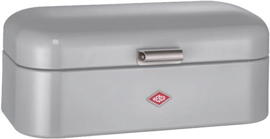 Wesco Grandy Broodtrommel | 10 Liter | Grijs | Metaal
