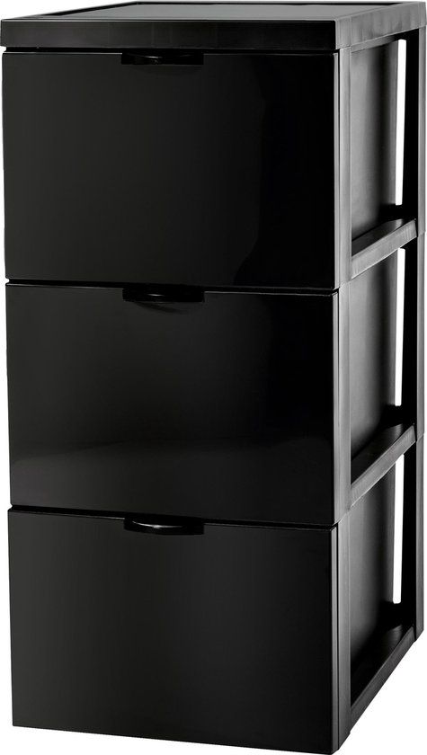 IRIS Style Chest Ladesysteem met 3 lades - Zwart