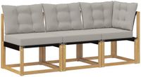 vidaXL Outdoor Midden- en Hoekbank Wit