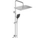 JOHO Roestvrij stalen douchesysteem zonder armatuur, regendouche doucheset waterbesparend met hoofddouche 35x25 cm chroom