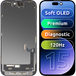 MP Touchscreen Display compatibel met Apple iPhone 15, met Frame, Premium Soft OLED FHD Diagnostic Versie, Zwart