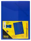 Idena 213371 - Map met elastiek voor DIN A4, uit polypropyleen, doorschijnend blauw, 1 st.