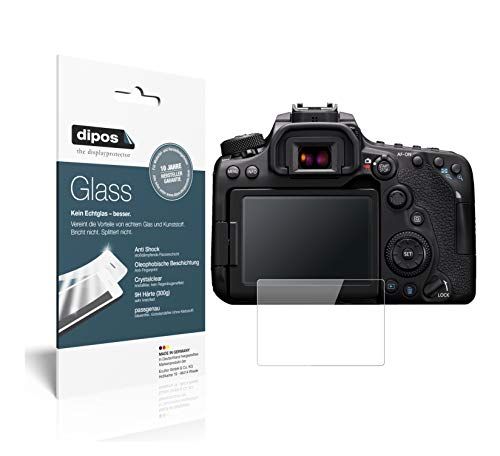 dipos I Pantserfolie, helder, compatibel met Canon EOS 90D, beschermfolie, 9H, displayfolie