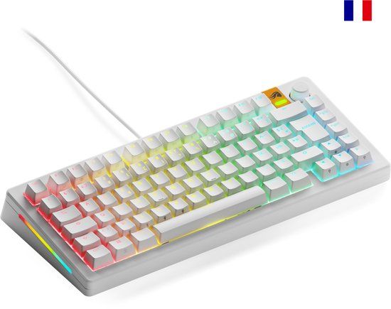 Glorious Gaming GMMK 3 HE 75% Prebuilt Toetsenbord Gamen USB AZERTY Frans Wit