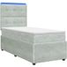 Maison Exclusive - Lit Boxspring Led avec matelas gris clair 90 x 190 cm velours