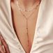 Hey Happiness Dubbele Layered Y-Ketting Dames Roestvrij Staal 18K Roségoud Verguld – Verstelbaar tot 45 cm – Roségoud