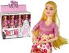 Lean Toys poupée enceinte robe rose fleurs