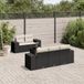 Maison Exclusive - Ensemble de jardin d'extérieur, 6 pièces, avec coussins, noir, en polyrotin