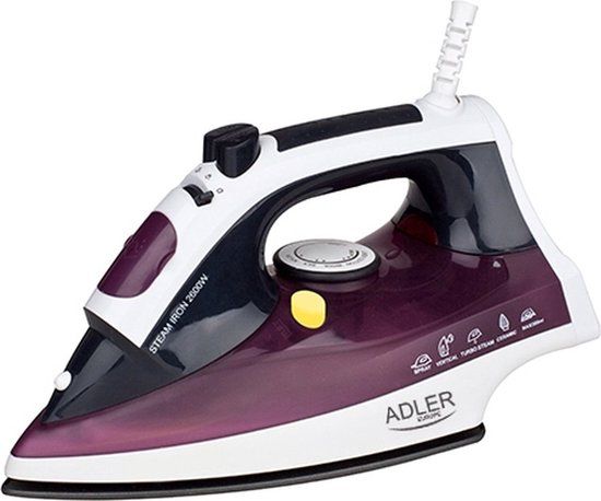 Adler AD 5022 Dry & Steam Iron - Ceramic Soleplate - 2200W - Blue/White