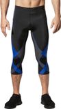 CW-X Stabilyx 3/4 Compressiebroek Heren Zwart/Blauw/Grijs Maat L