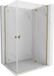 Mexen Mist-H L Duo cabine de douche battante droite 75 x 100, transparent, or