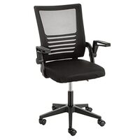 Baroni Home Gevoerde bureaustoel - Zwart - Ergonomisch - Verstelbaar