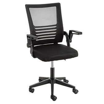 Baroni Home Gevoerde bureaustoel - Zwart - Ergonomisch - Verstelbaar