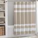 Madison Park Douchegordijn spa wafelweefsel lang douchegordijn voor badkamer 3 m Scotchgard vochtregulatie, spa kwaliteit moderne douchegordijnen voor badkamer, lang 72 x 78 cm taupe