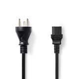 Nedis CEGL11400BK20 Stroomkabel Zwart 2 m