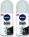 Nivea Black & White Invisible Active Deodorant Roller - 2 x 50 ml