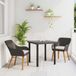 Prolenta Maison Exclusive Tuinset voor buiten, met kussens, 3-delig, zwart, van gevlochten polyraan