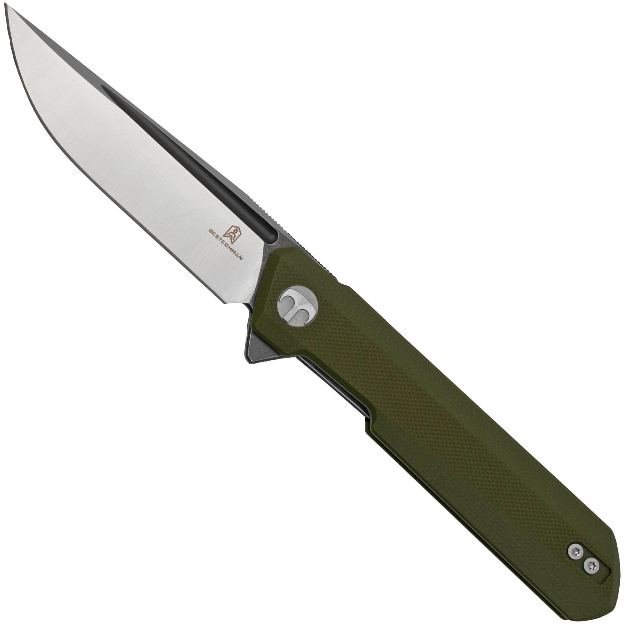 Bestech Bestechman Dundee BMK01E, OD Green, Satin D2 And Black Coating, zakmes Ostap Hel design