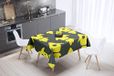 Bonamaison Tafelkleed, Anti-Mold, Sneldrogend, Waterdicht, 100% Polyester Tafellaken, Neon Geel, Rook, 140 x 140 Cm