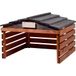 dobar® Garage voor robotmaaier van hout met afneembaar dak, schuilplaats voor robotmaaier met individueel schild - 78,5 x 74 x 52,5 cm - bruin/zwart