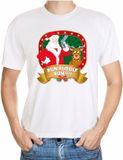 Bellatio Decorations Shoppartners Bv Foute kerst shirt wit - Run Rudolf Run - voor heren M