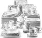 MALACASA Blance 60-delig servies marmergrijs