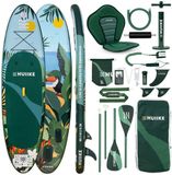 HUIIKE SUP Board - Opblaasbaar Paddle Board met Accessoires, Peddel, Vinnen, Pomp - Stand Up Paddle met Hoge Stabiliteit - 305 x 84 x 15 cm - Max. 130 kg
