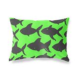 BonaMaison Neon Groen-Rook Decoratieve Kussensloop, Kussenhoezen Bank, Decoratieve Kussenhoesjes, Kussensloop; Sofa, Slaapkamer, Kantoor, Auto 45x60 Cm - Ontworpen en vervaardigd in Turkije