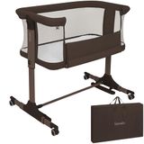 Lionelo Pari Co Sleeper Aanschuifbedje 3-in-1 – Babybedje & Wieg Naast Bed | 6 Hoogtes Verstelbaar, Ademend Mesh, Kantelstand, Wielen met Rem, Incl. Matras en Transporttas, Vanaf Geboorte tot 9 kg