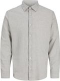 Jack & Jones Overhemd Lange Mouw Biologisch Katoen Regular Fit Mannen Light Grey Melange XS