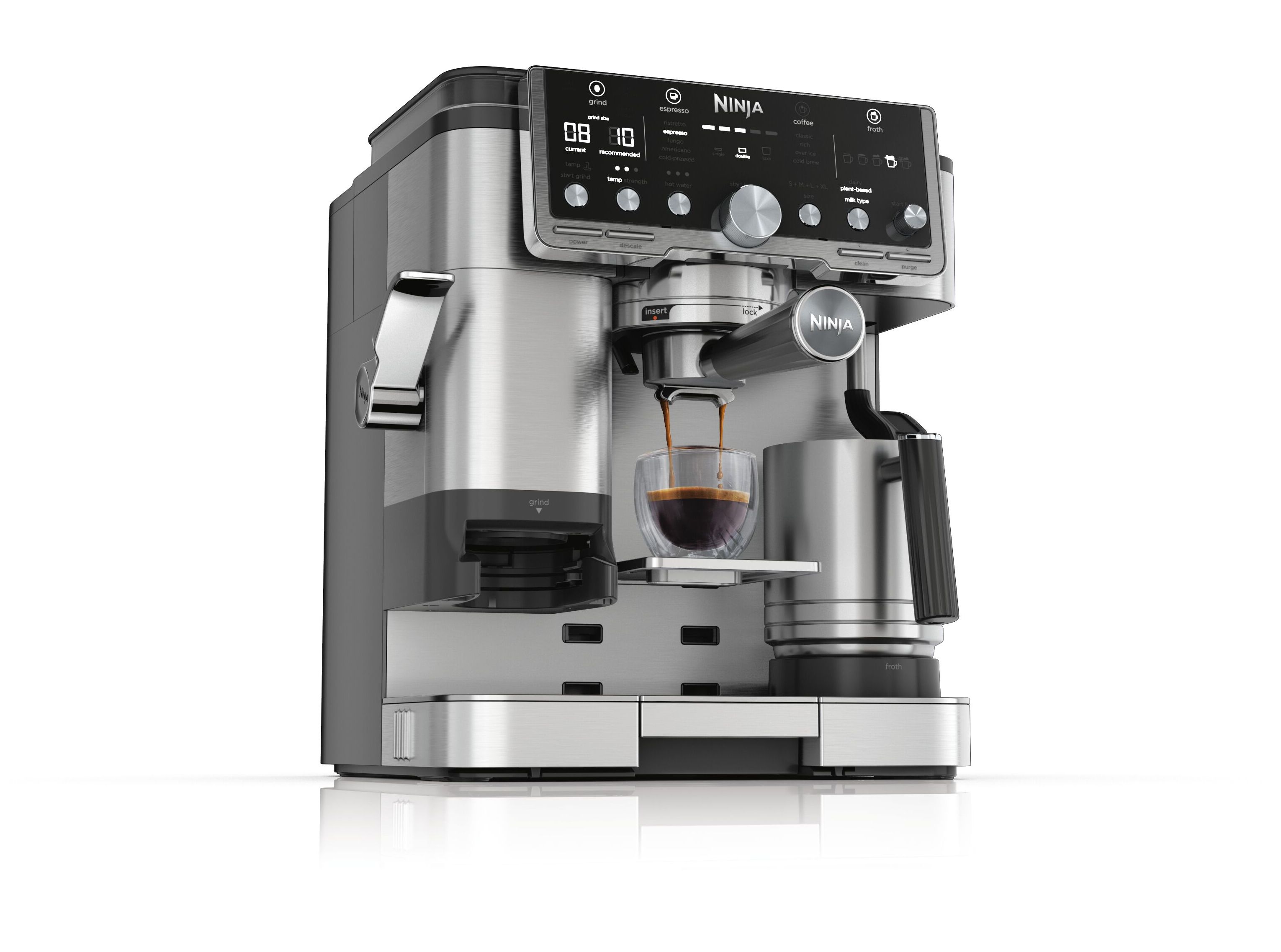 Ninja ES701EU Luxe Café Pro Espresso Machine - Semi-Automatic - 2L - Black/Stainless Steel