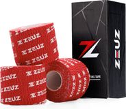 ZEUZ Grip Tape voor Weightlifting, CrossFit, Fitness & Sport – Hookgrip – Per Rol 4.5 Meter x 5 cm - 3-Pack Sticky Rollen - Rood