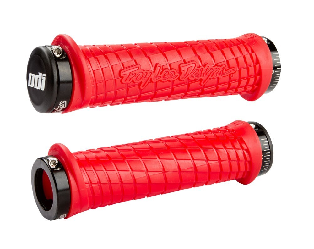 Odi Troy Lee Designs Signature Series Lock-On zwart, rood