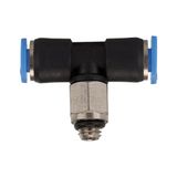Riegler T-steekschroefverbinding blauwe serie mini draaibaar M5 voor buitenslang Ø 3 mm kunststof/MS vern.