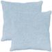 vidaXL Taie d'oreiller 2 pièces Bleu clair 80 x 80 cm Fausse fourrure de lapin