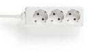 Nedis Stekkerdoos - 3-wegs - 5.00 m - Wit
