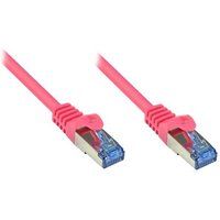 Good Connections RNS - Verbindingskabel - RJ-45 (M) naar RJ-45 (M) - 25 cm - SFTP, PiMF - CAT 6a - halogeenvrij, gevormd, zonder haken - magenta