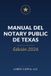 Manual Texas Notary Public Handbook- Manual del Notary Public de Texas