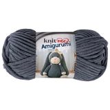 Knit Me Amigurumi Fluwelen chenillegaren, grof garen om te haken, 50 g/55 m, superzacht polyester voor teddy's, pluche speelgoed en dekens, EN71-3 en Oeko-Tex gecertificeerd, 5,5 mm haak (leisteen)