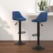 Maison Exclusive - Tabouret de bar, lot de 2, velours bleu