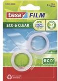 tesafilm tesa tesafilm Eco & Clear Transparant plakband - 10 m x 19 mm - 2 Rollen