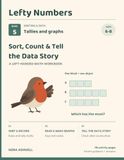 Lefty Numbers: Sort, Count & Tell the Data Story: A Left-Handed Math Workbook for Ages 6–8