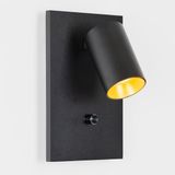 KS Verlichting Mila Wandlamp Zwart Aluminium GU10 Dimmer USB-C Richtbaar