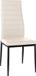 CLP Mayfair Eetkamerstoel - Zonder armleuning - Fauteuil - Metalen onderstel - creme Kunstleer