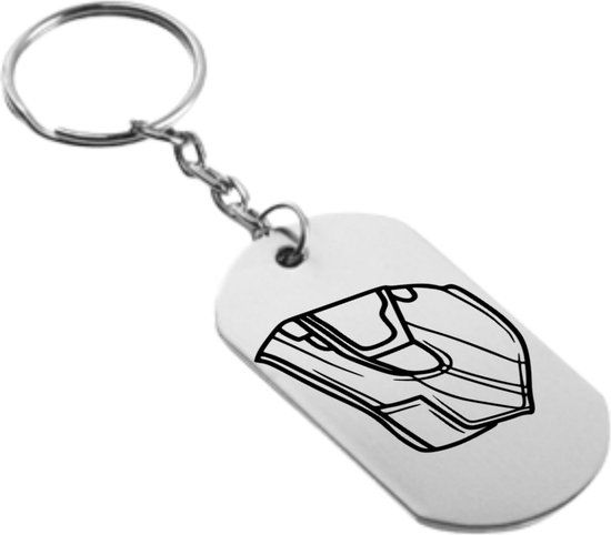 Akyol - Helm Sleutelhanger - Zilver - Unisex
